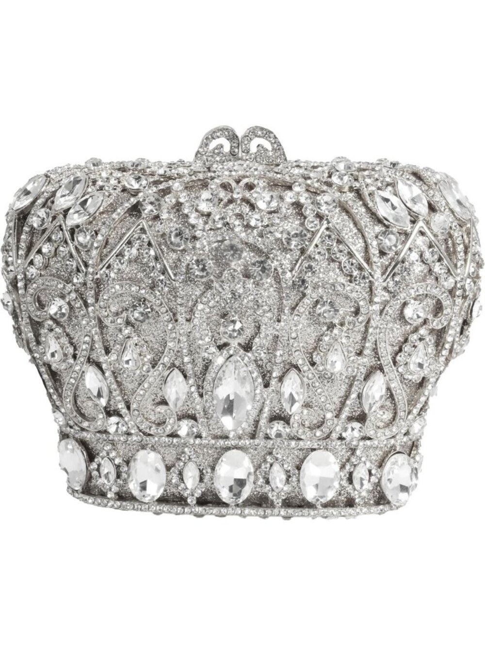 Elegant Crystal Crown Clutch - Luxury Rhinestone Evening Handbag for Parties